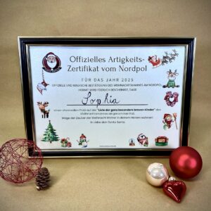 Offizielles Artigkeits-Zertifikat